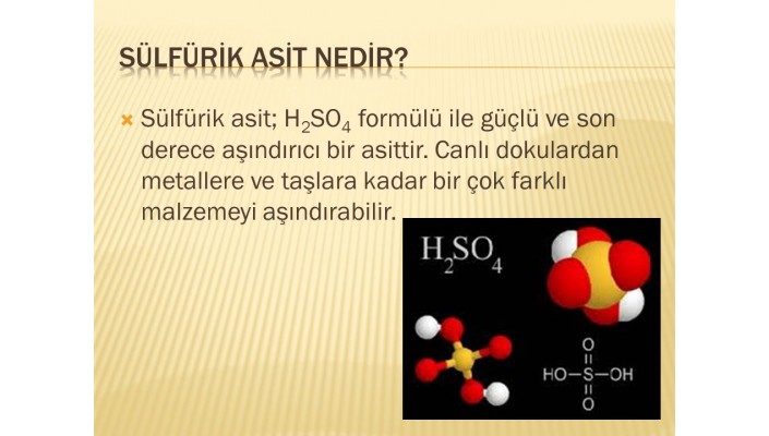 Sülfürik Asit Nedir, H2SO4 Sülfürik Asit Ne İşe Yarar