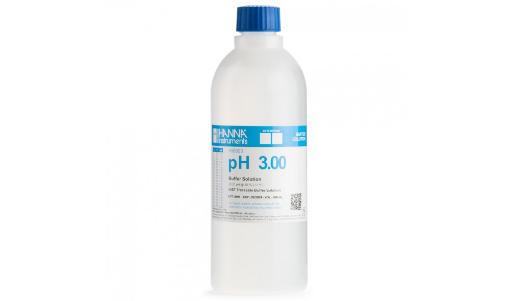 HANNA HI5003 pH 3.00 - 25 C Teknik Kalibrasyon Çözeltisi, 500 mL